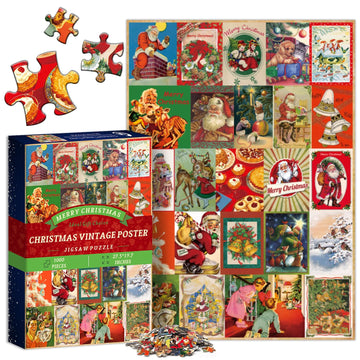 Vintage -Weihnachts -Puzzle 1000 Stücke
